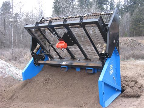 skid steer sand sifter|skid steer top soil screen.